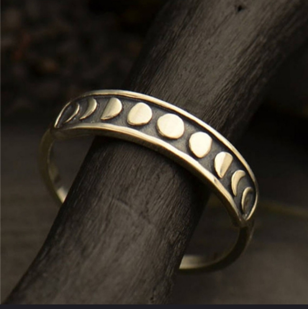 HP!! NWT Moon Phases Sterling Silver Goth Ring! - Picture 4 of 12